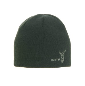 Czapka Myśliwska Zimowa Hunter Zielona Wojskowa Jasne Logo
