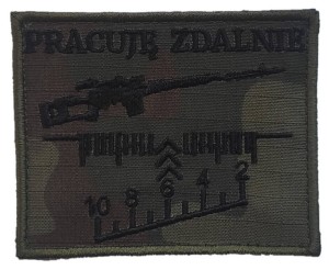 Plakietka Rzep Naszywka Haft Pracuję Zdalnie