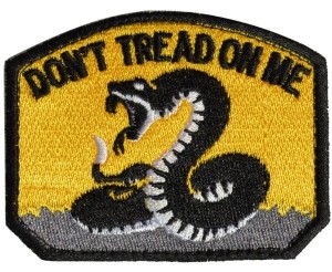 Plakietka Rzep Naszywka Haft Don’t Thread On Me Snake