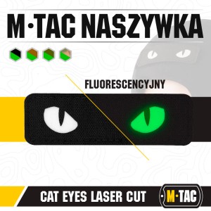 M-tac Naszywka Cat Eyes Black Laser Cut Patche GID