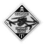 M-Tac Naklejka Drones Zone Refleksyjna Small Black/GID
