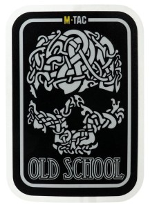 M-Tac Naklejka Old School Skull Large Odblaskowa Black