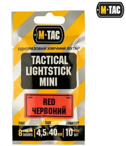 M-Tac Oświetlenie Chemiczne 4,5 x 40 MM Red