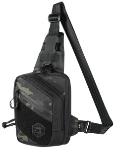 M-Tac Torba Na Ramię Kabura Sling Pistol Bag Elite Hex Z Rzepem Multicam Black/Black