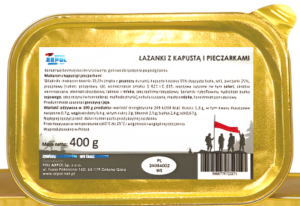 Arpol Posiłek Tacka Konserwa Łazanki Z Kapustą i Pieczarkami 300 G  Wege
