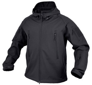 Kurtka z kapturem Softshell Falcon Texar Czarny
