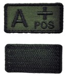 Plakietka Rzep Naszywka Grupa Krwi A+ Pos Olive