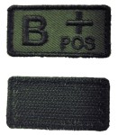 Plakietka Rzep Naszywka Grupa Krwi B+ Pos Olive