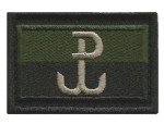 Plakietka Rzep Naszywka Flaga Polska PW Olive 56 x 38