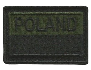 Plakietka Rzep Naszywka Flaga POLAND Olive 56 x 38 mm