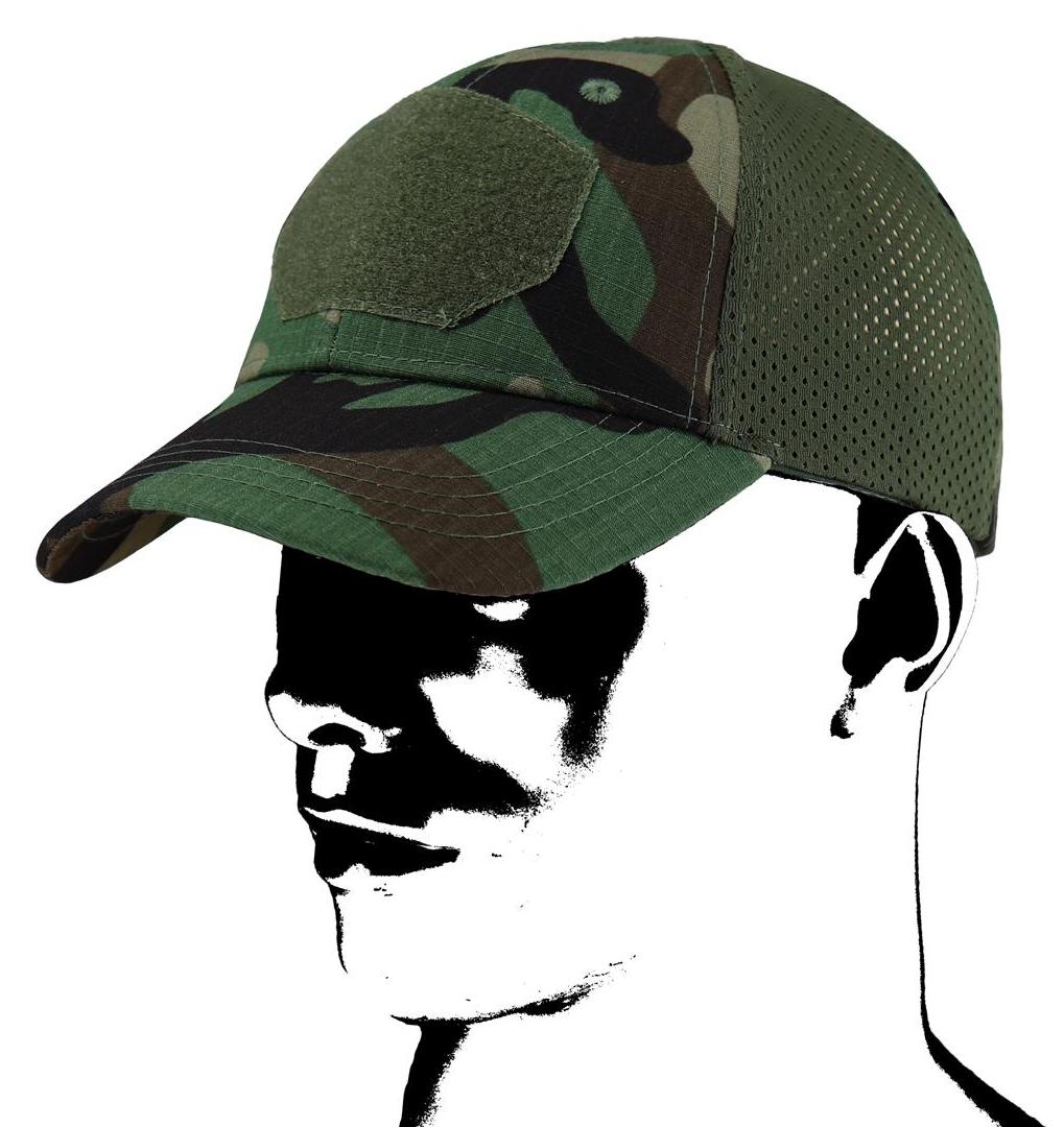 Camo Czapka z daszkiem mesh woodland
