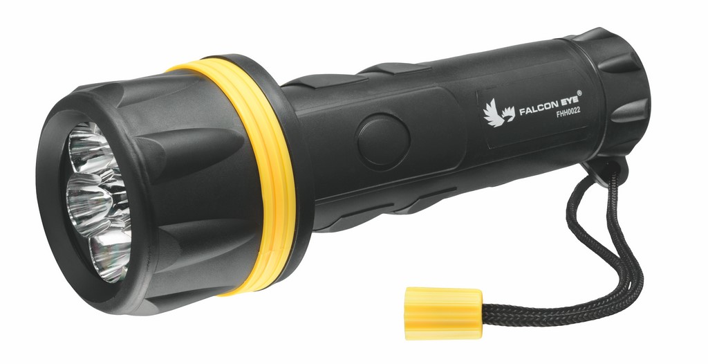 Falcon Eye  Gumowa, bateryjna latarka ręczna LED, 7 x LED
