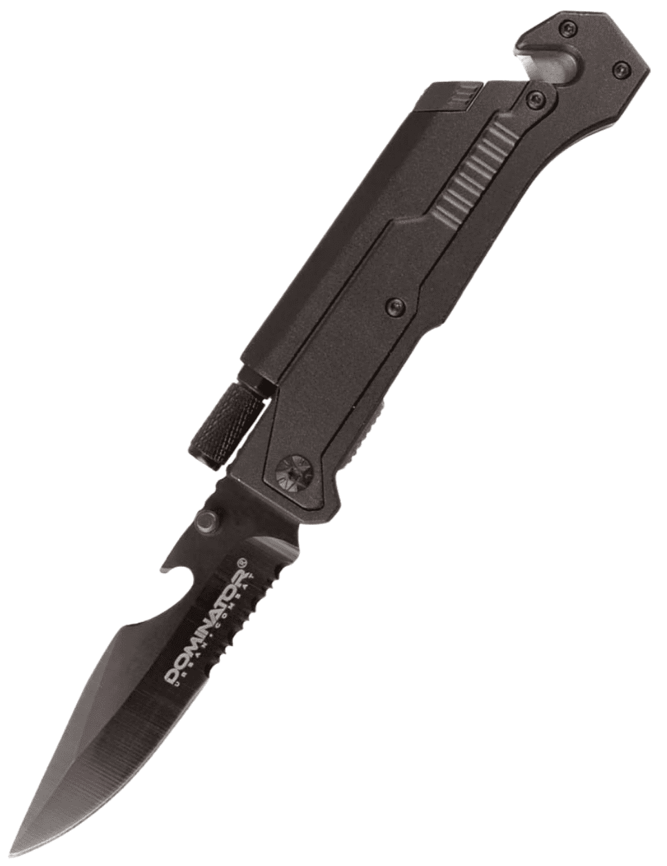domiantor-noz-skladany-ratowniczy-rescue-tech-krzeswio-latarka-edc-black