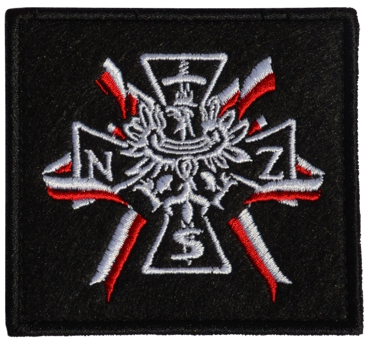 Plakietka-Naszyfka-Haft-Krzyż-Nsz