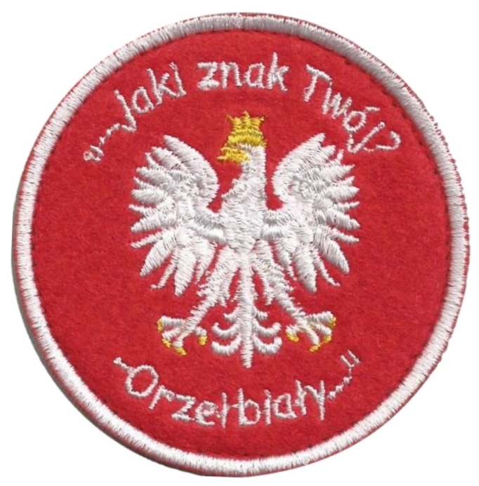 Plakietka-Naszyfka-Haft-Orzeł-Biały